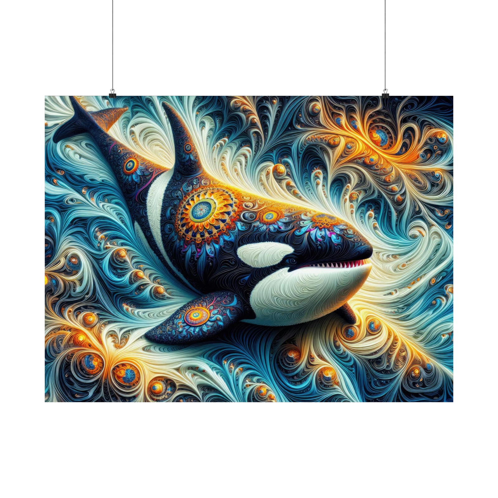 The Mandala Orca of the Abyssal Whorls Poster