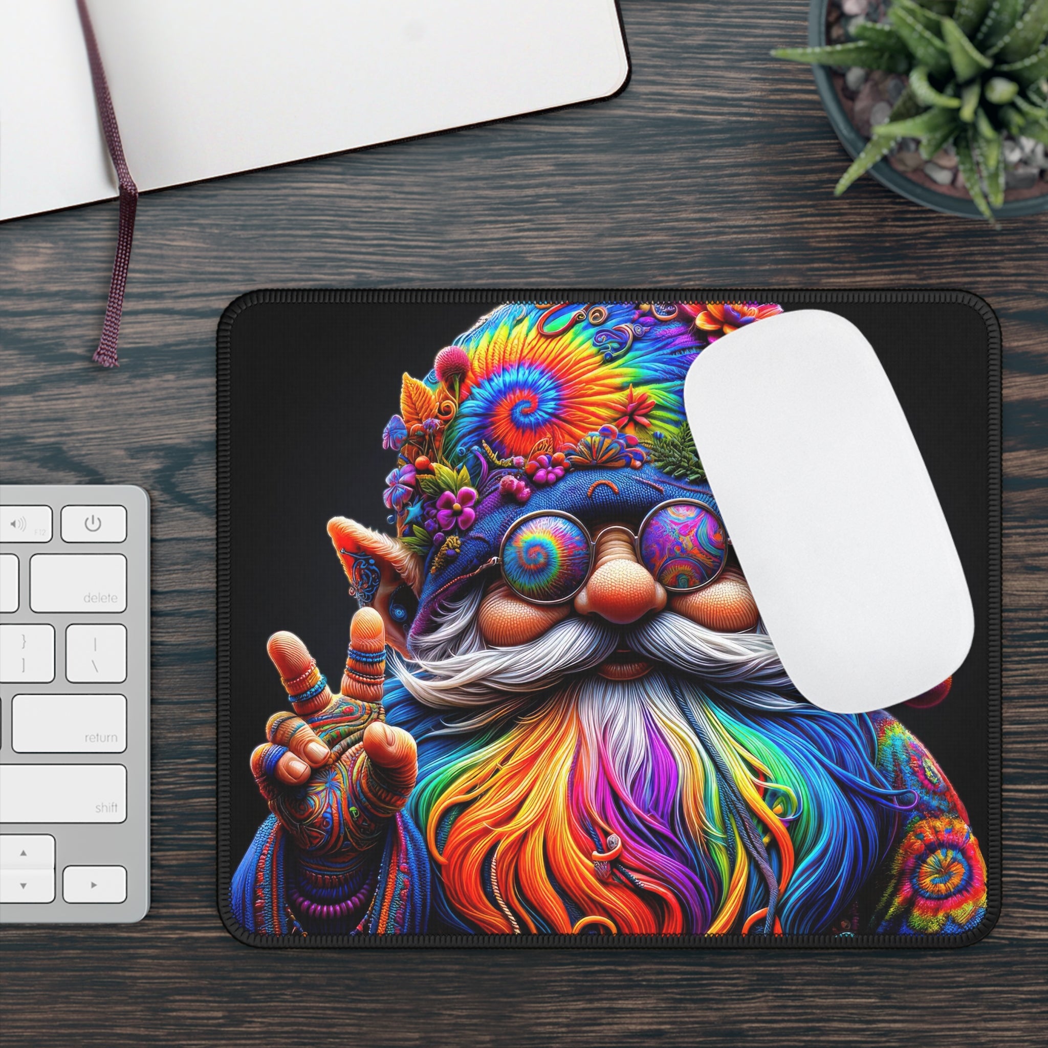 The Groovy Guardian of the Enchanted Garden Mouse Pad