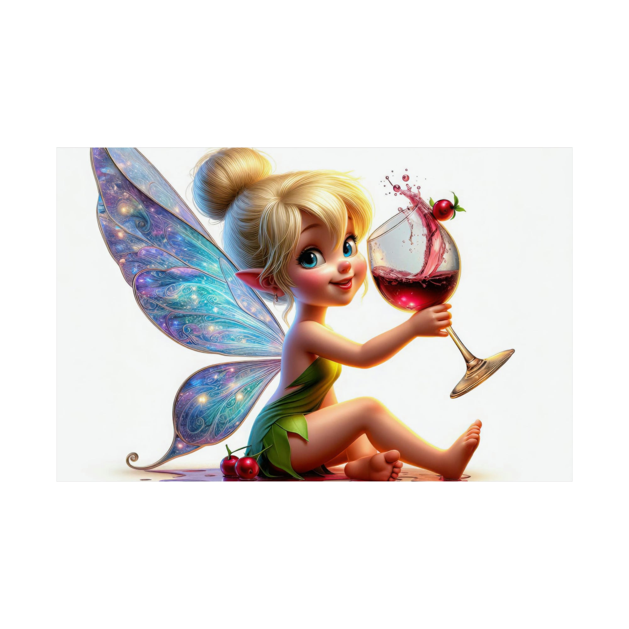 Cherry Charm and Wine Whimsy Poster