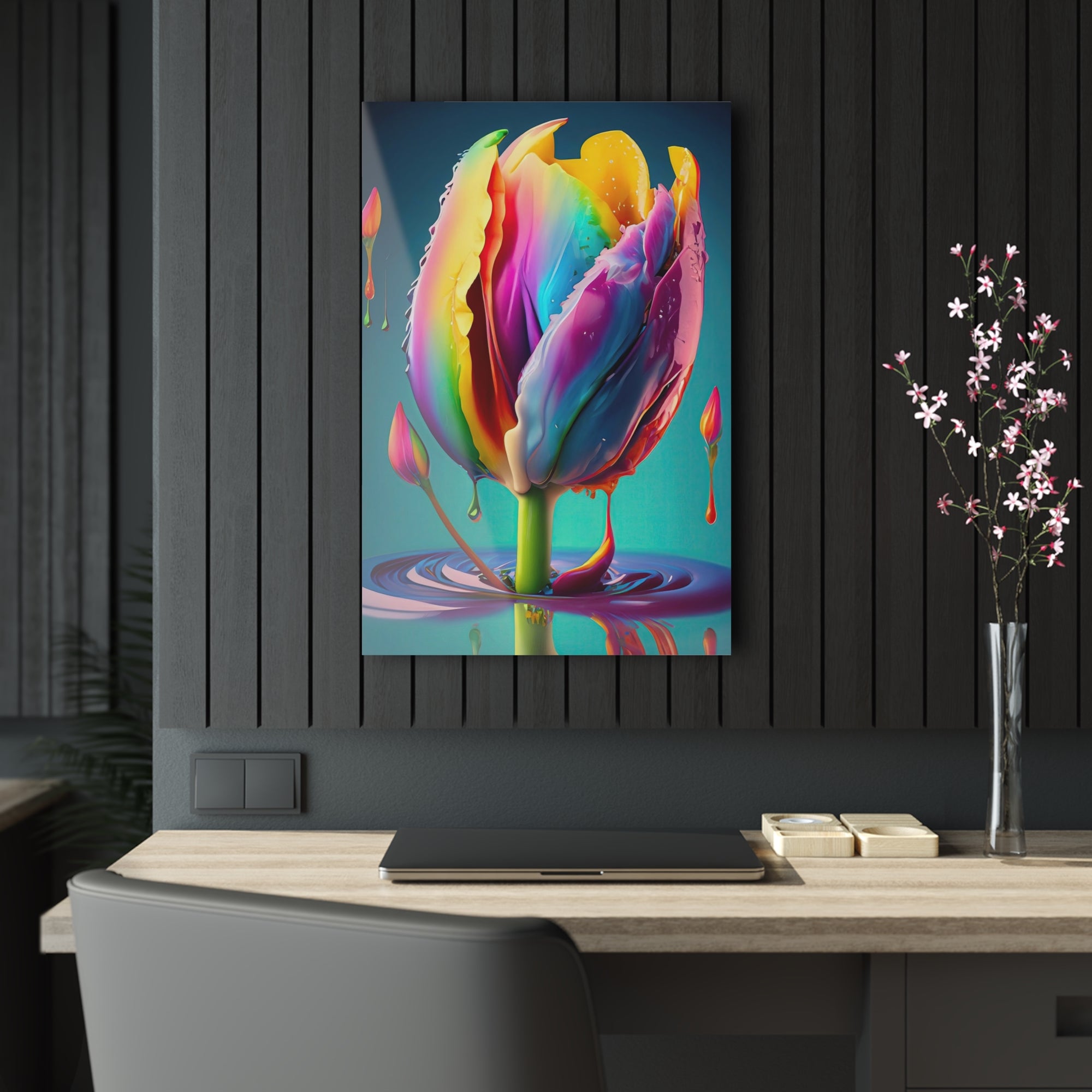 Tulip Dripz E Acrylic Print