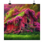Pink Beauty Amidst the Ruins Poster