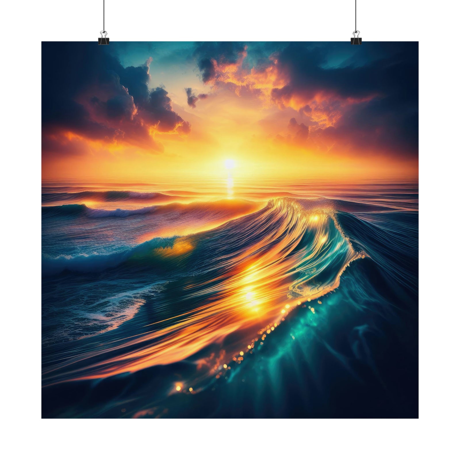 Unveiling Hawaii's Ocean Sunset Splendor Poster