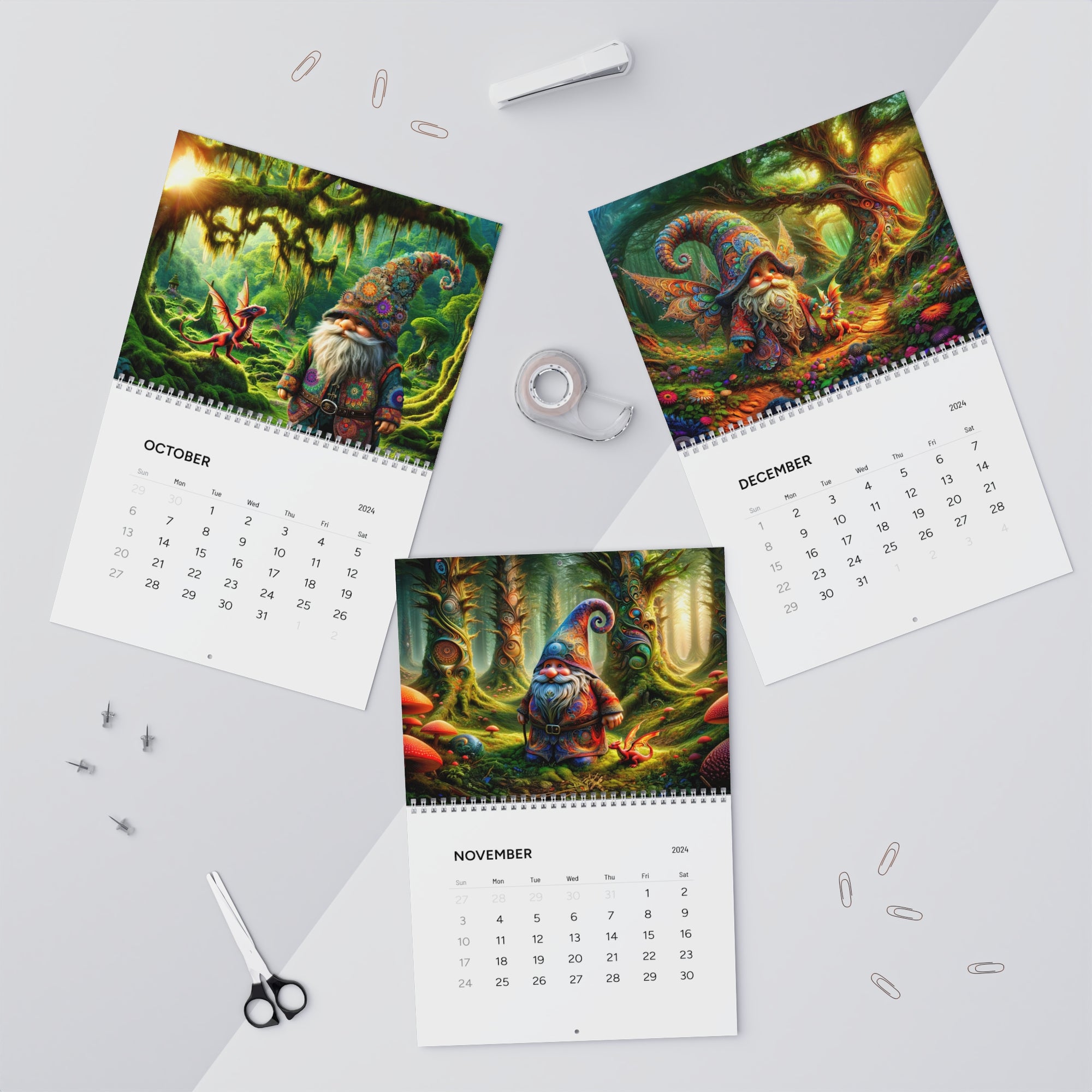 Gnomes of Dragon Grove Calendar (2024)
