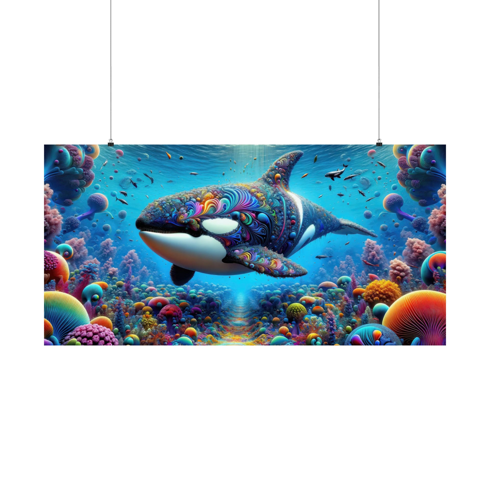 Orca Odyssey in the Coral Cosmos Poster
