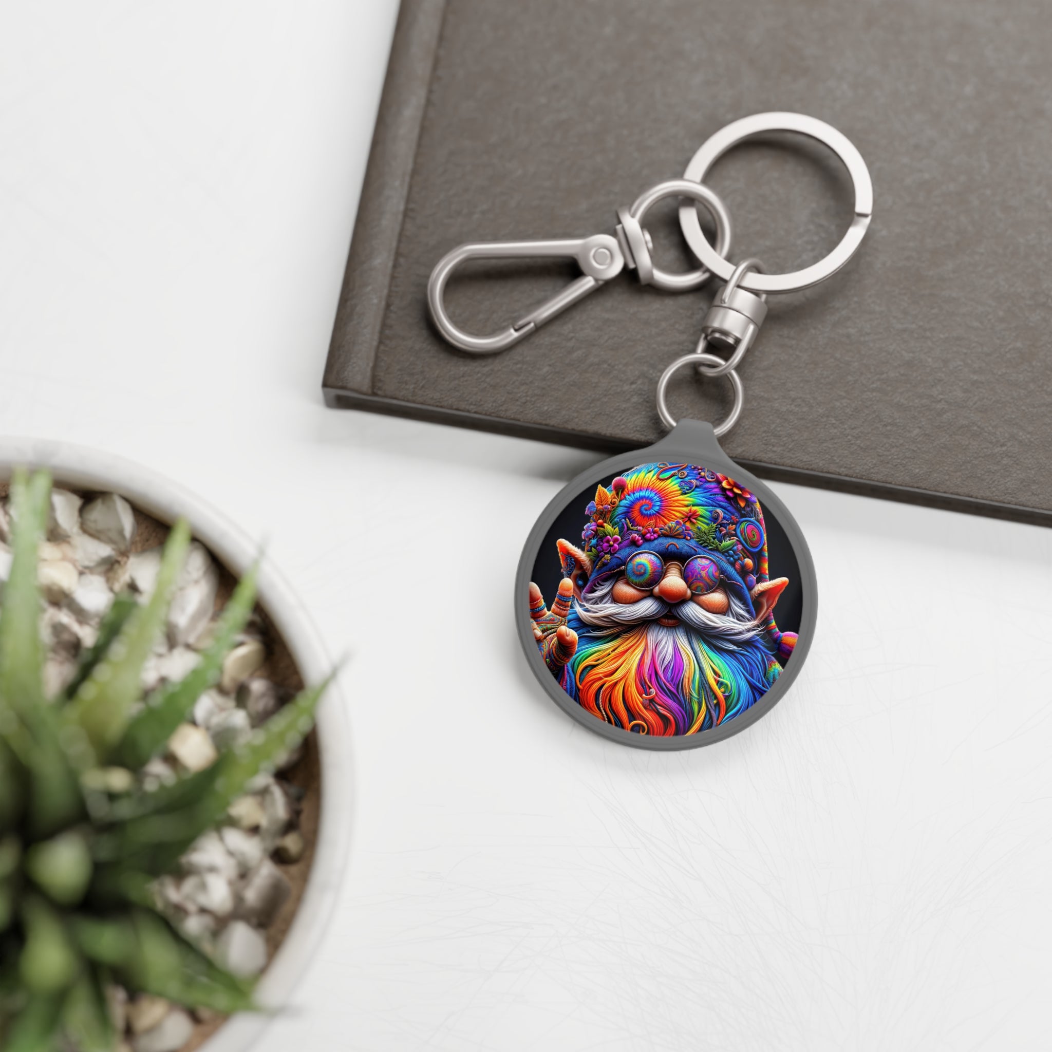 The Groovy Guardian of the Enchanted Garden Keyring Tag