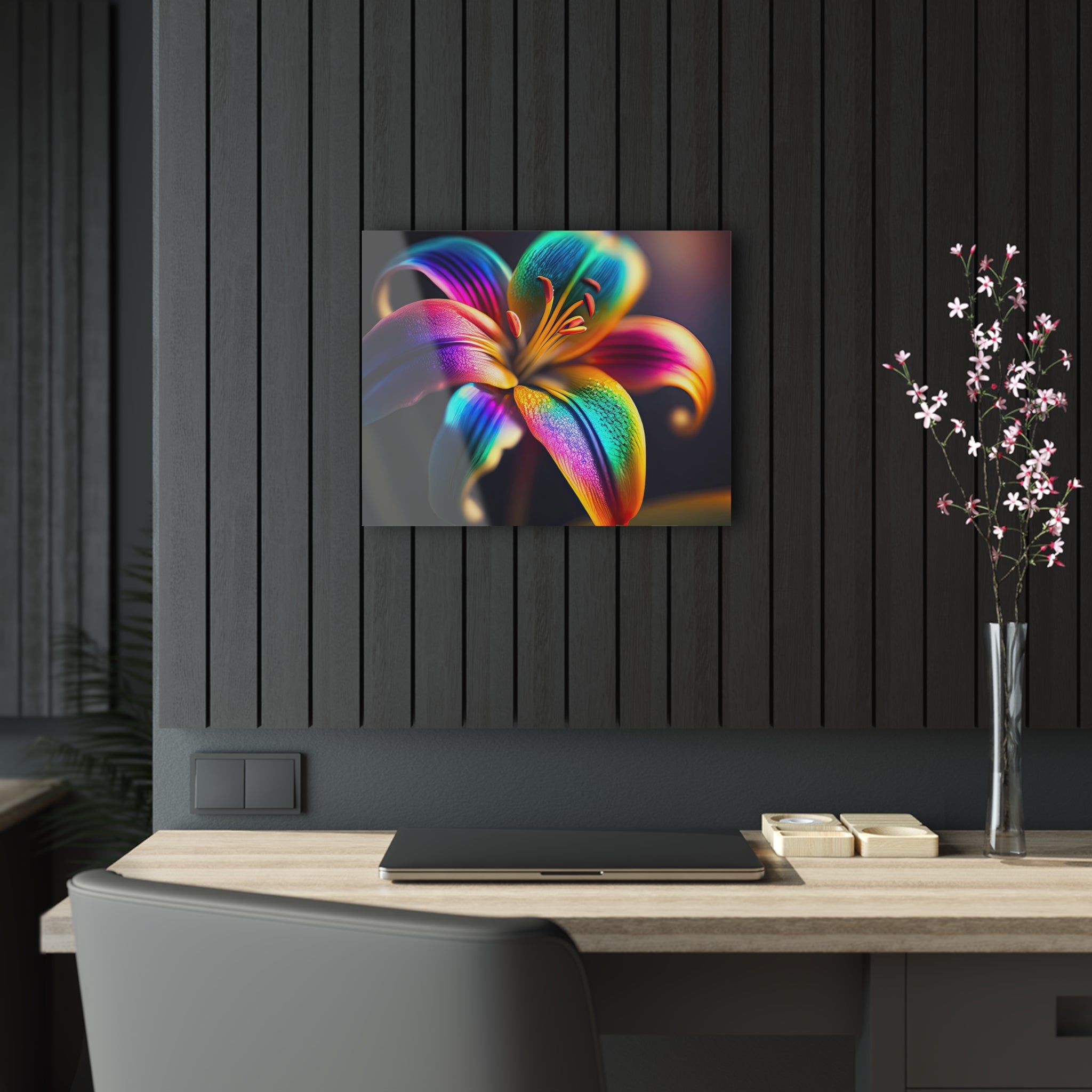 Into The Rainbow Lily Acrylic Print