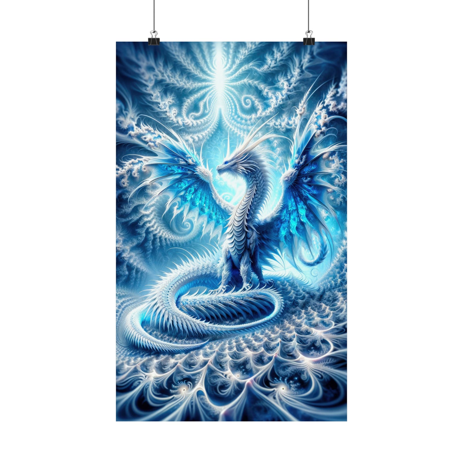 The Fractal Frost Dragon Poster
