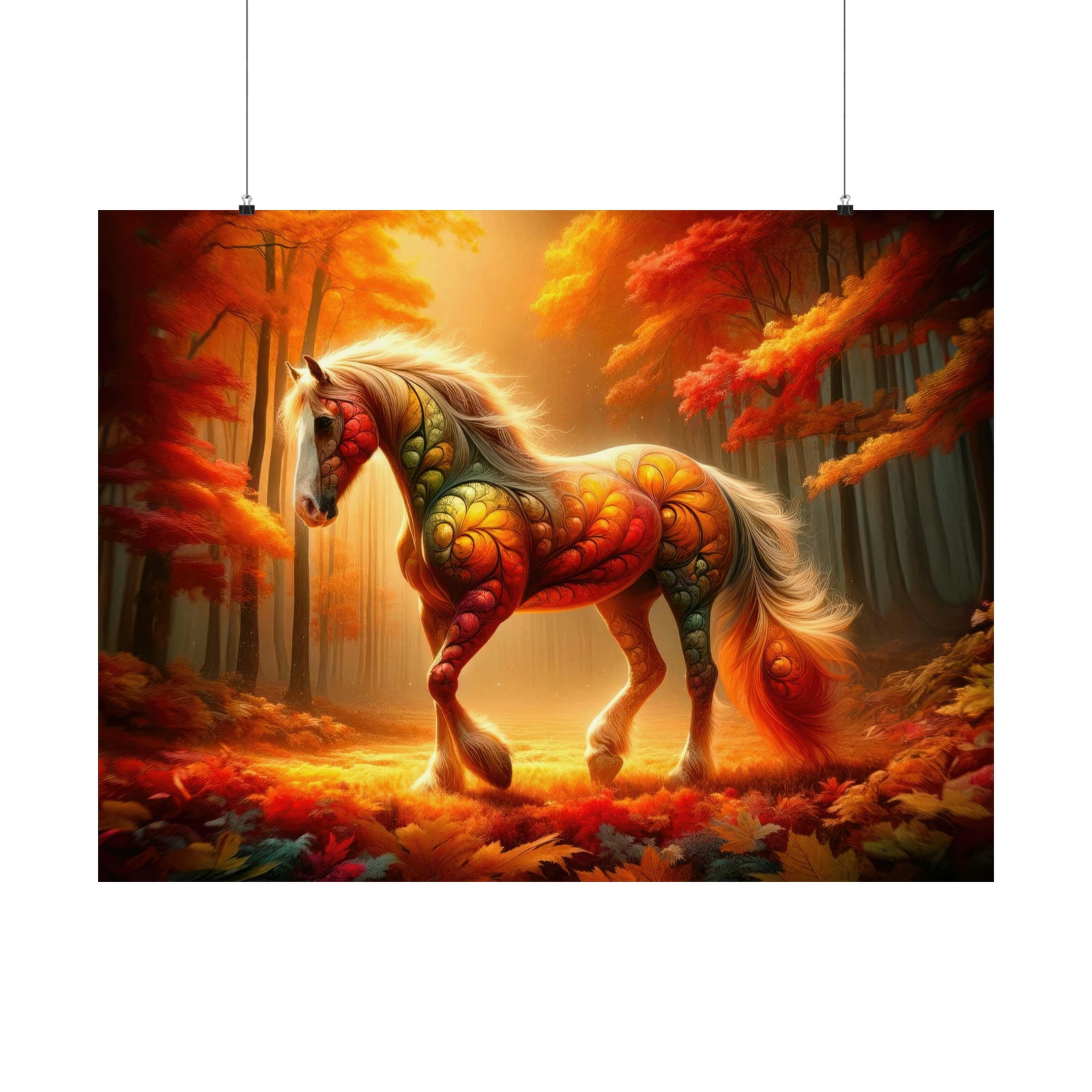 Autumn's Enchanted Steed Poster