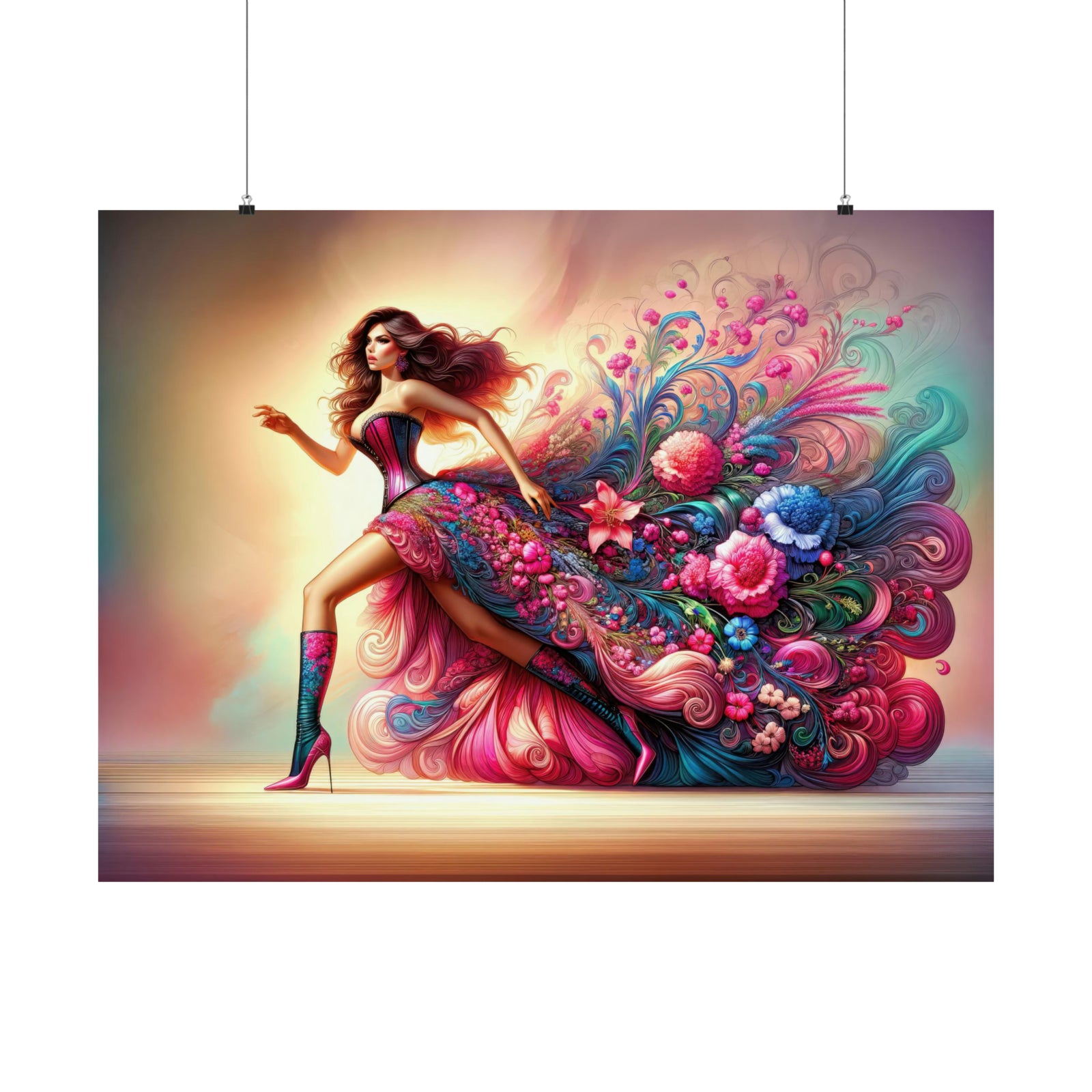 Floral Elegance in Motion Poster