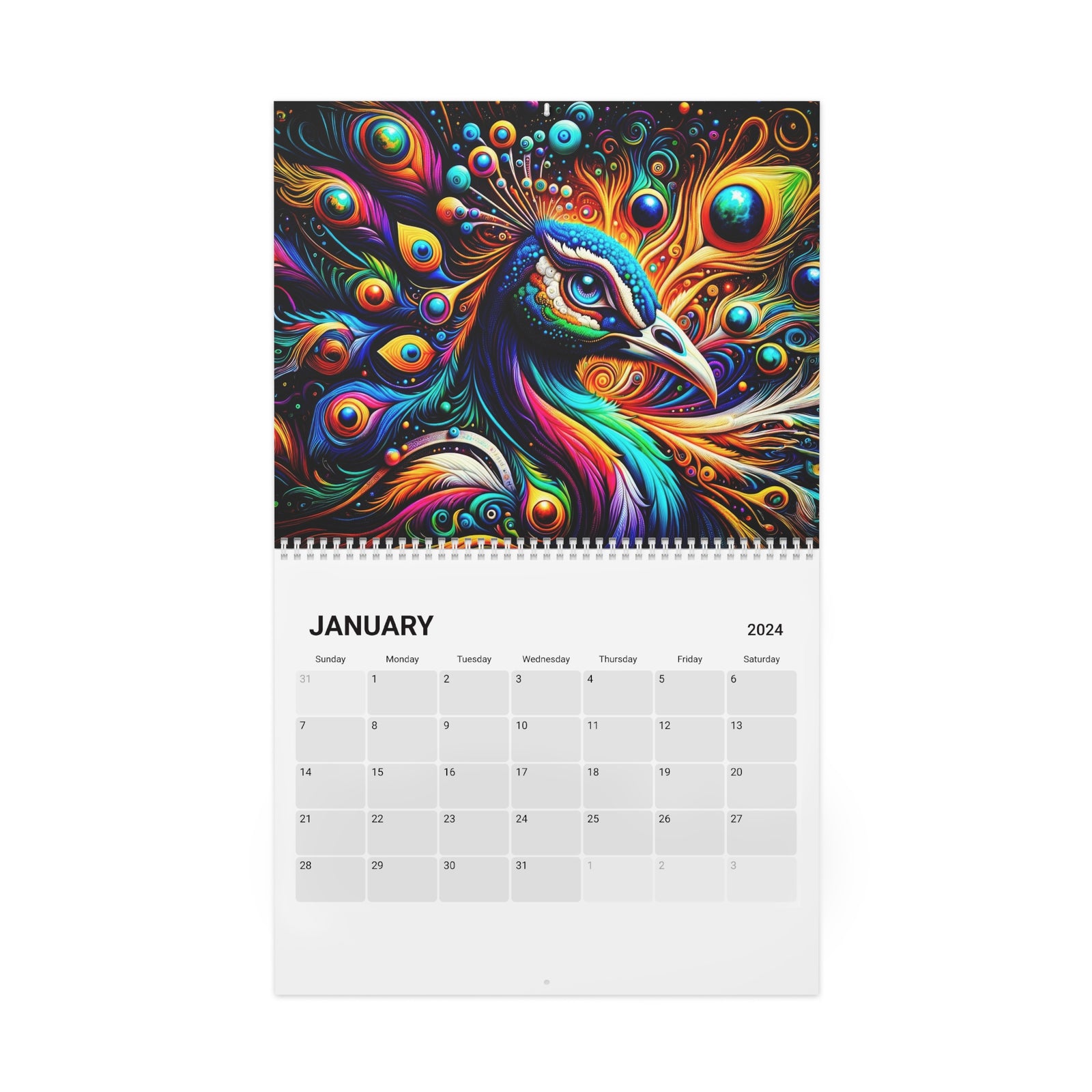 Ethereal Plumes Artistic Majesty Calendar (2024)  V2