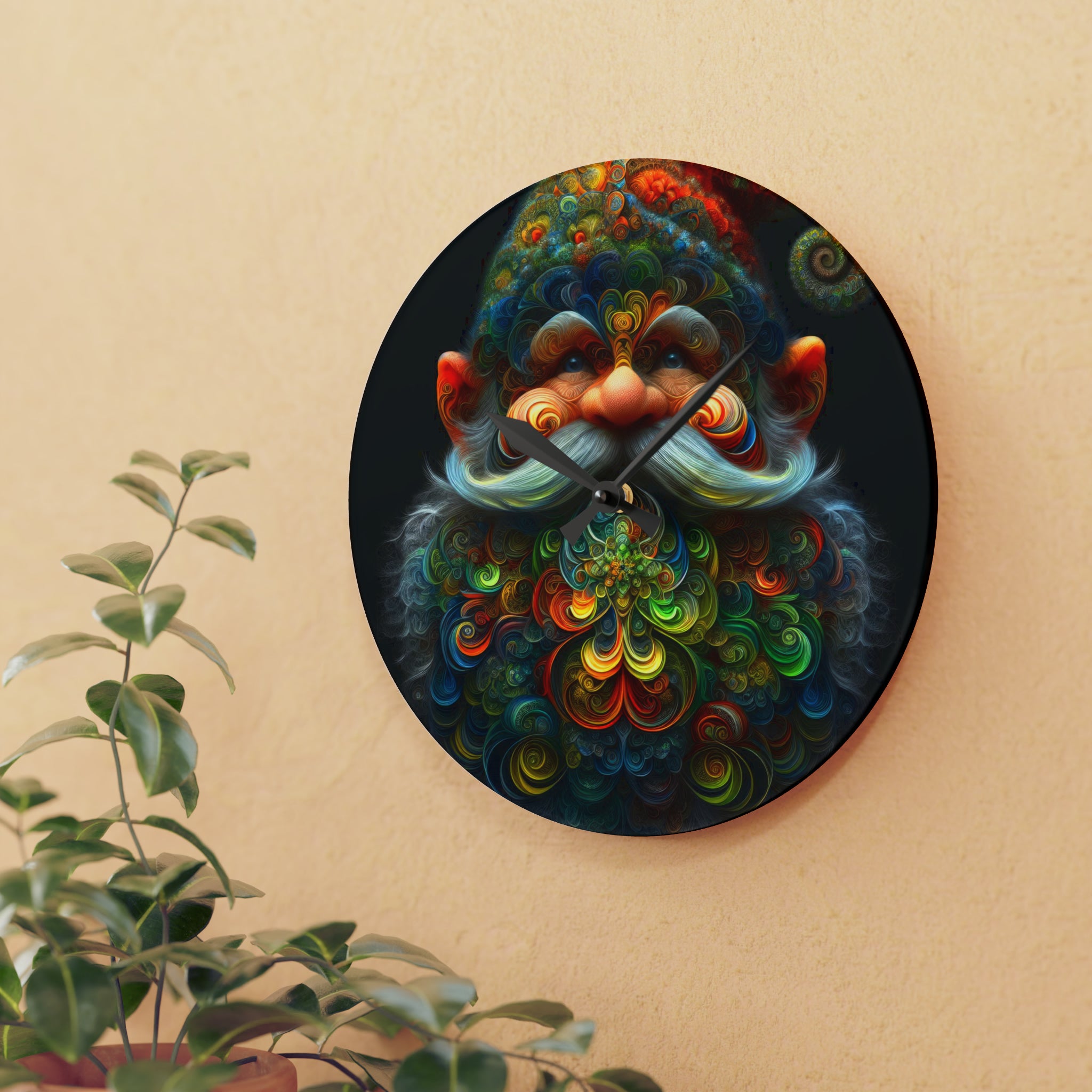 Gnarly the Gnome Acrylic Wall Clock