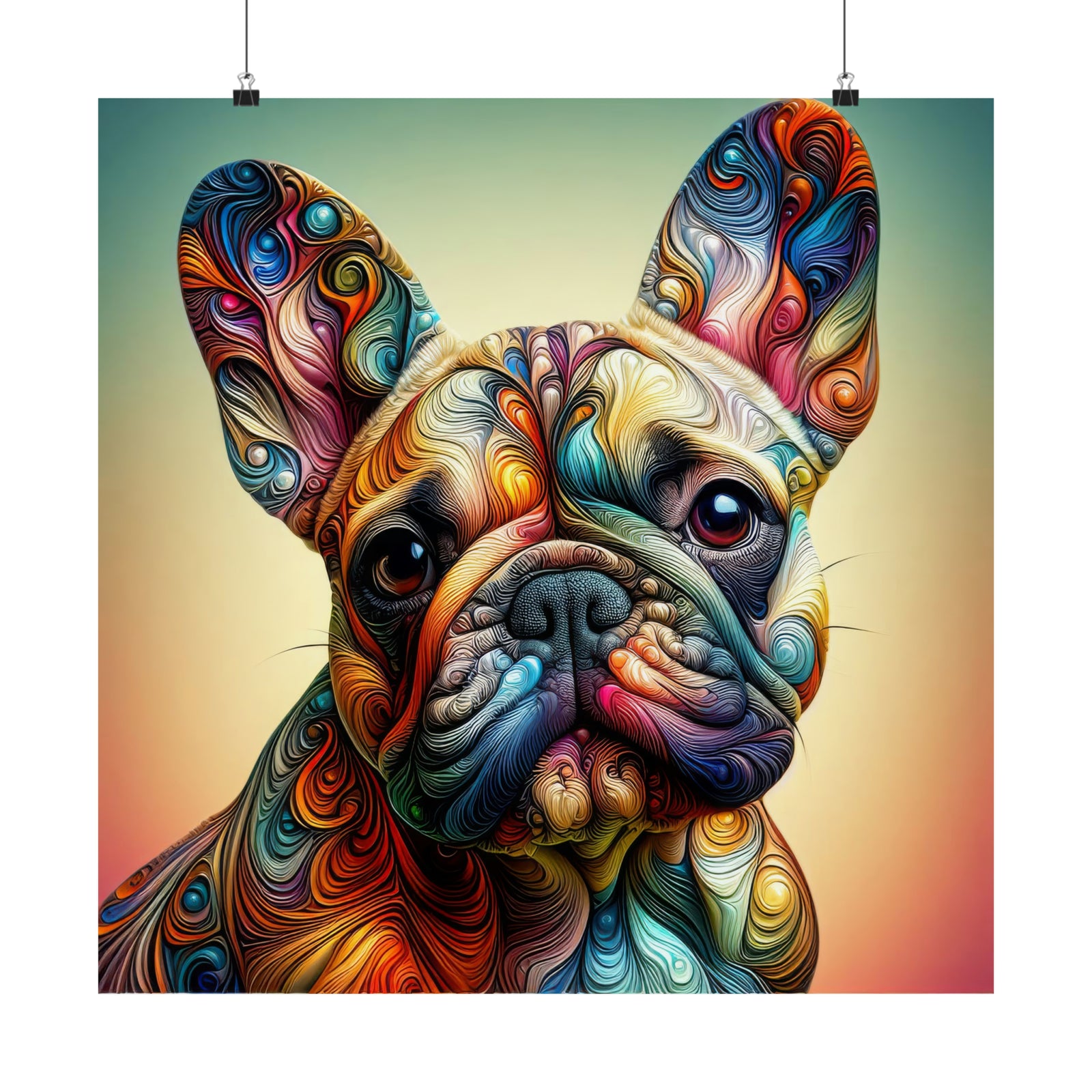 Frenchie's Psychedelic Daydream Poster
