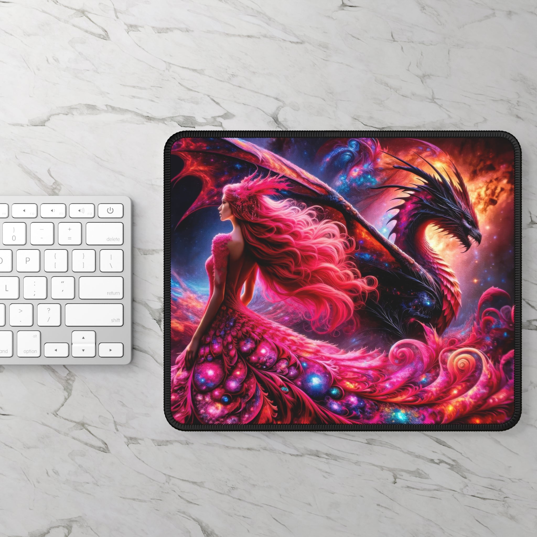 The Dragon and The Dame Gaming Mouse Pad