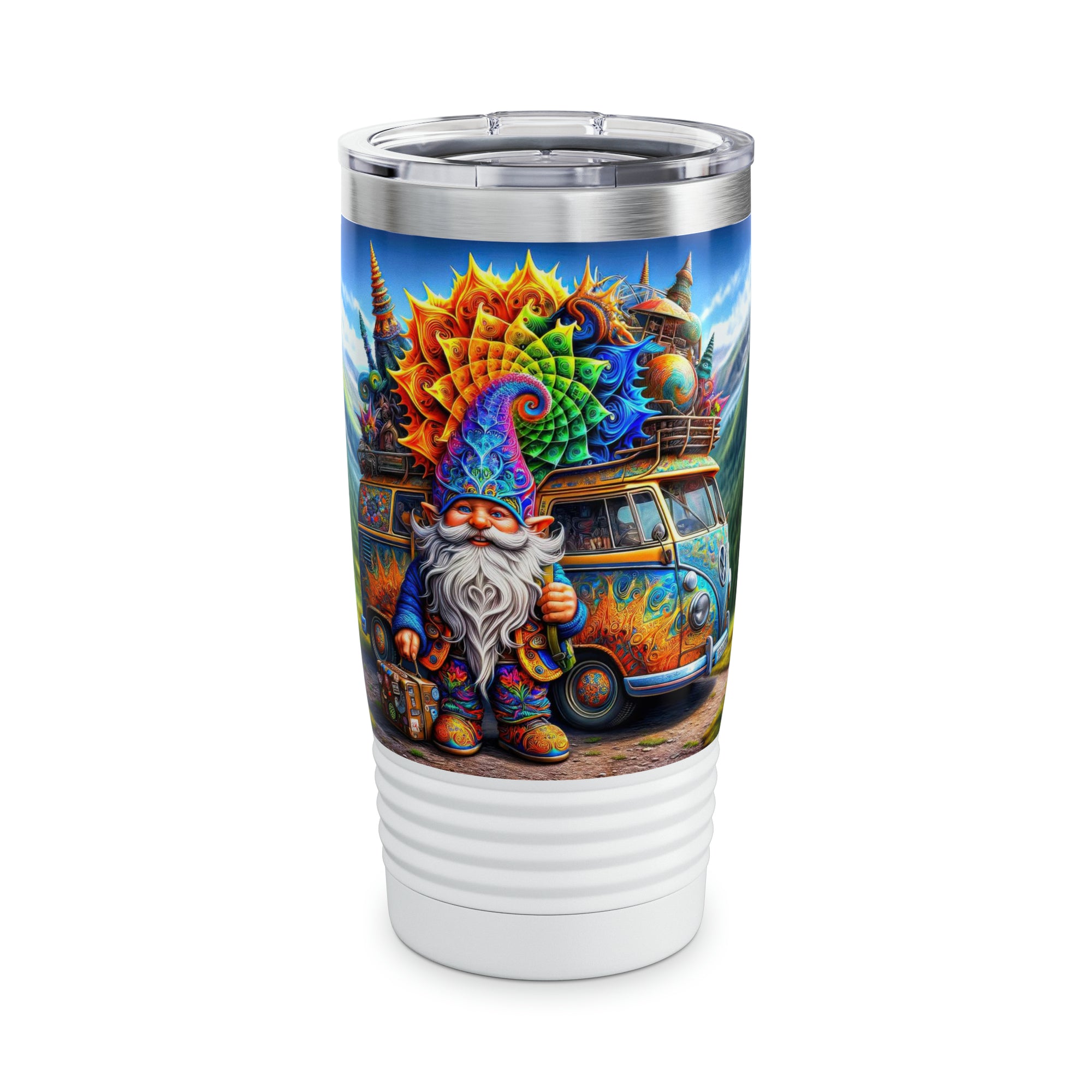 The Wandering Whimsy of Whiskerwick the Gnome Ringneck Tumbler, 20oz