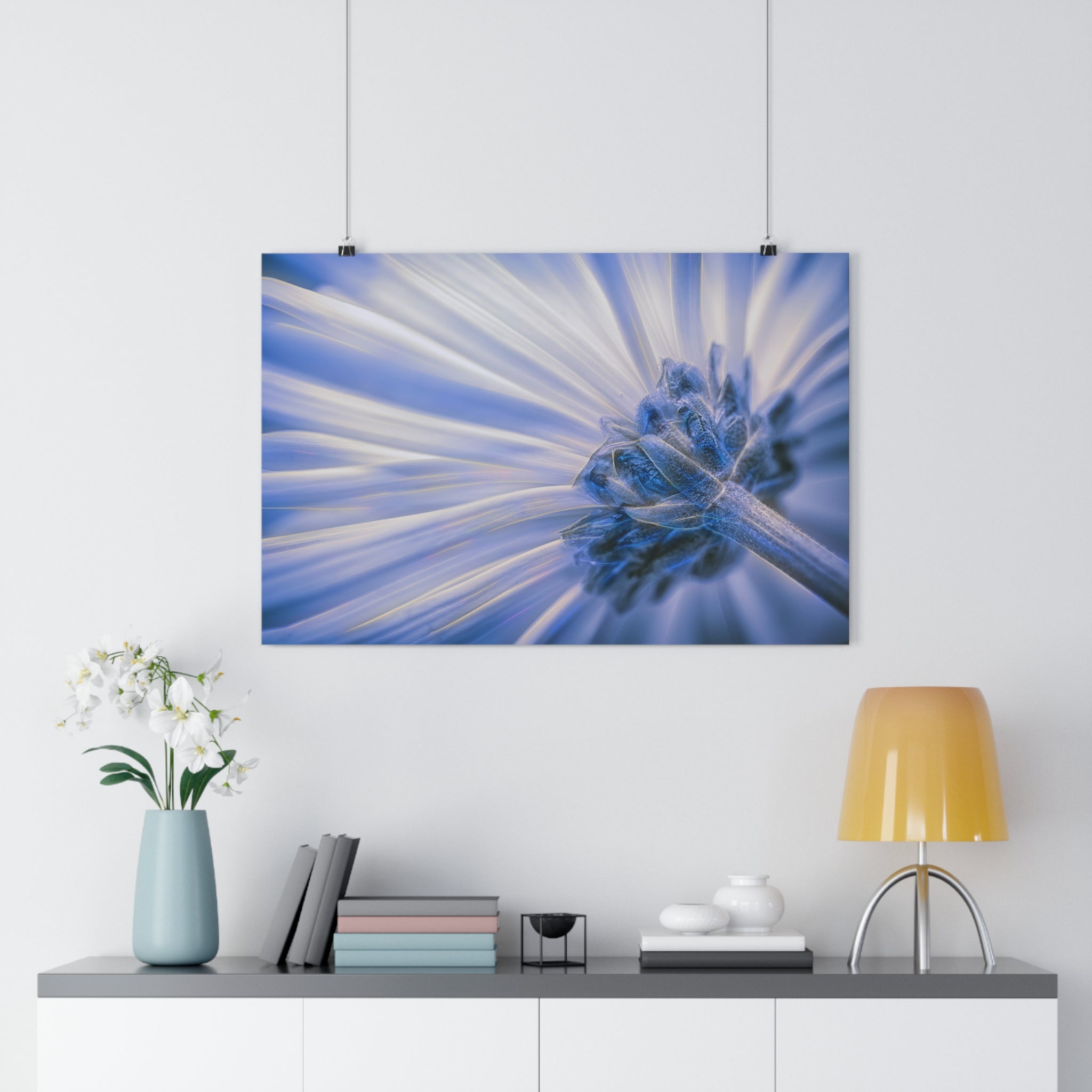 Dreamy Chrysanthemum Blues Art Print