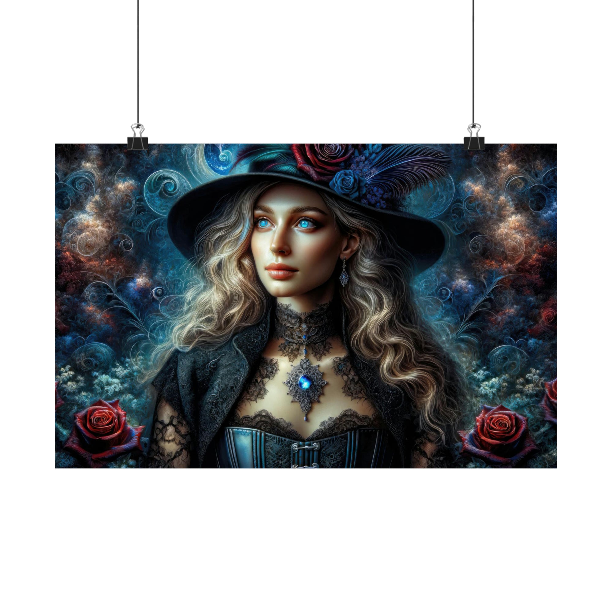 Dreams Woven in Moonlight and Roses Poster