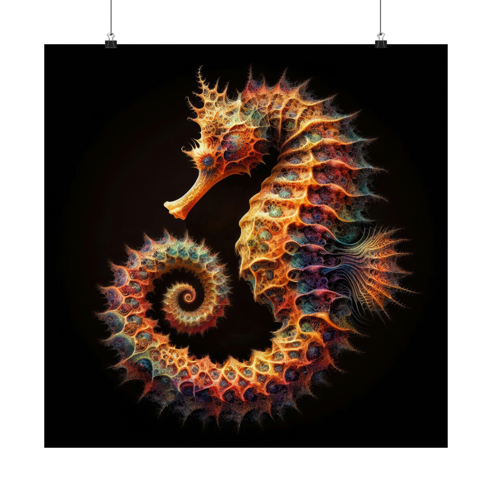 The Mystical Grace of the Seahorse Poster