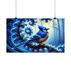 The Fractal Blue Jay's Enchanted Perch Poster