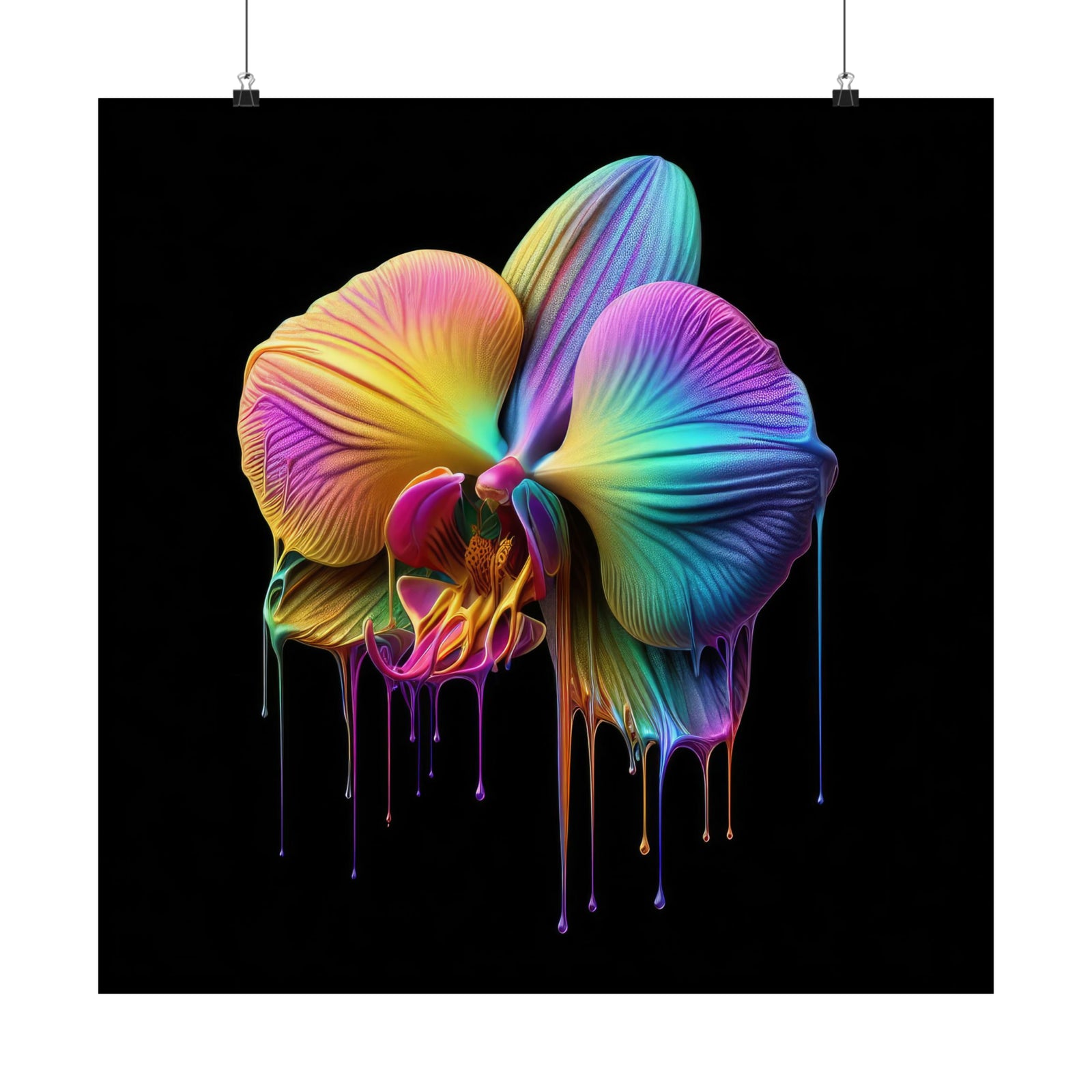 Rainbow Orchid Dripz N Poster
