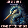 Harmonious Heron Hues Cross Stitch Pattern