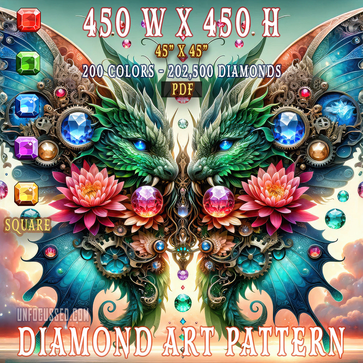 Jeweled Protectors of the Celestial Balance Diamond Art Pattern