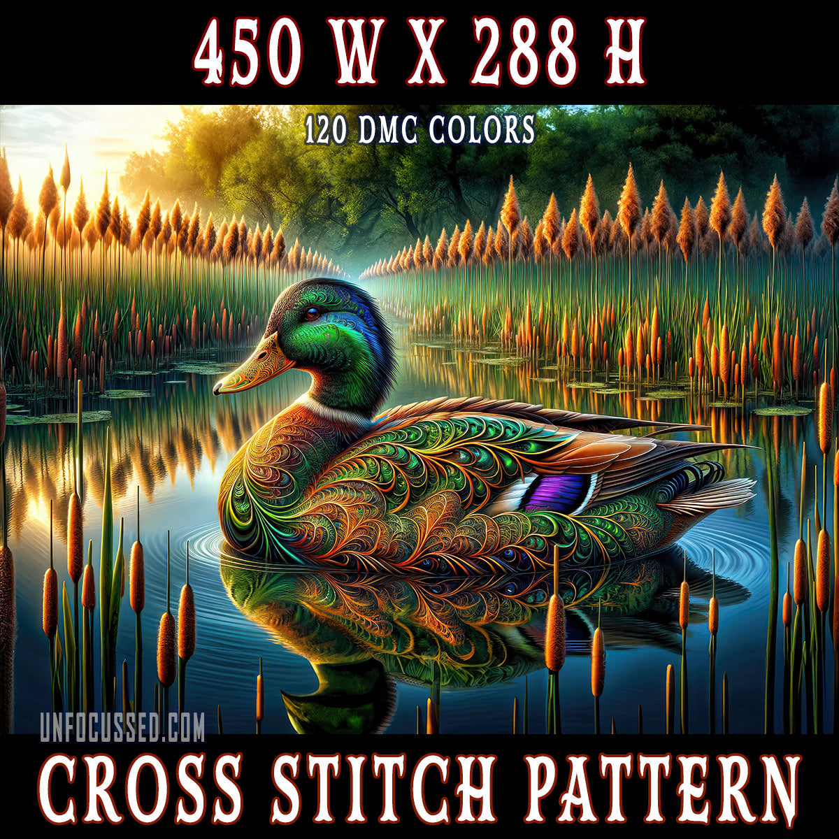 Mirrored Majesty Cross Stitch Pattern