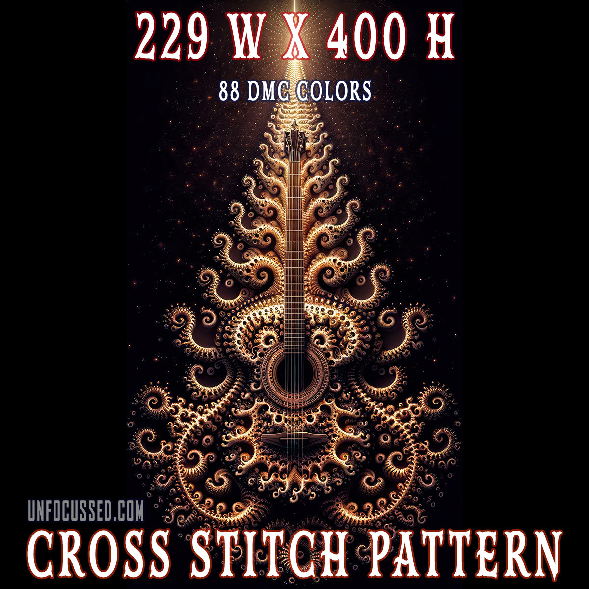 Strings of Cosmos Cross Stitch Pattern – Unfocussed Photography & Art