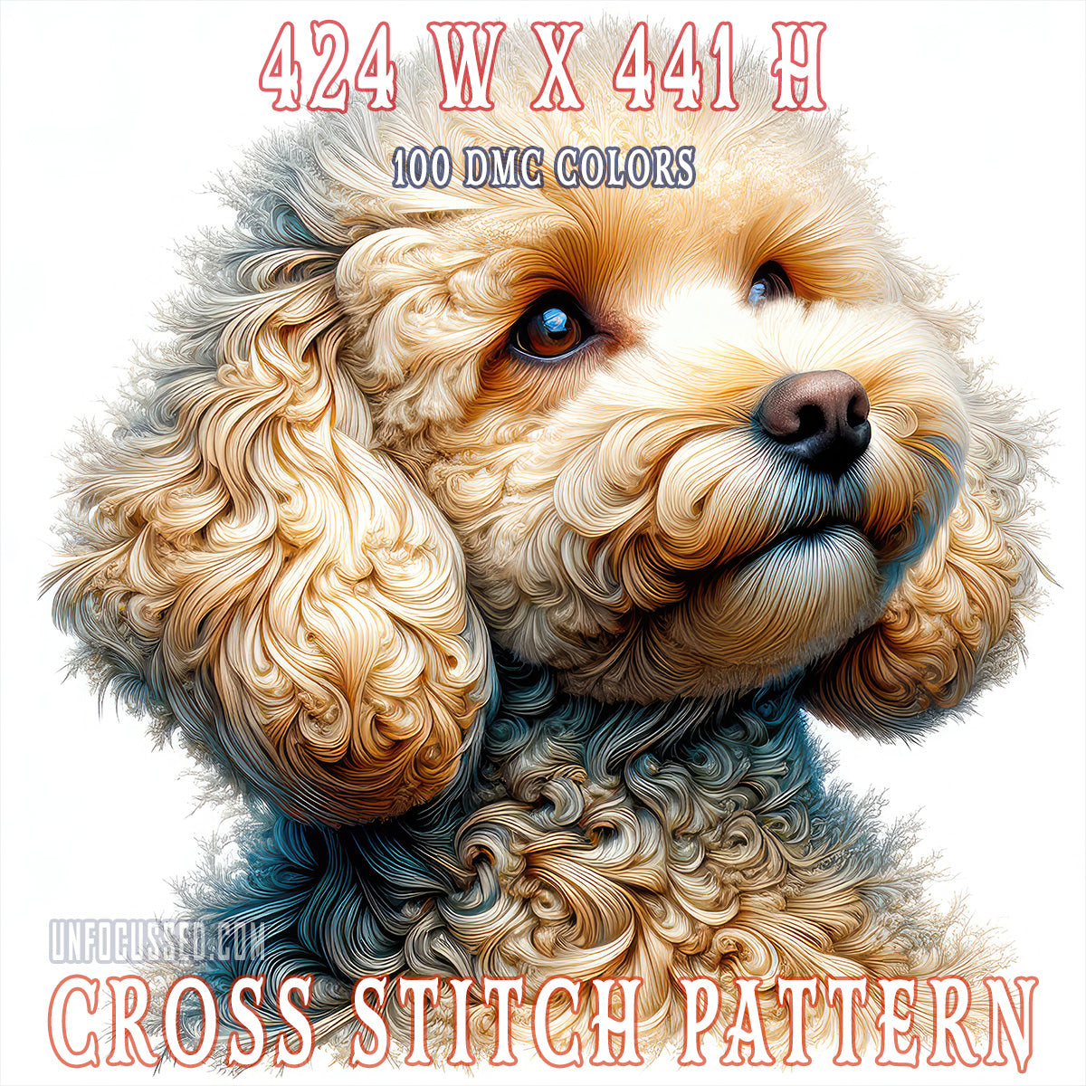The Soulful Poodle Cross Stitch Pattern