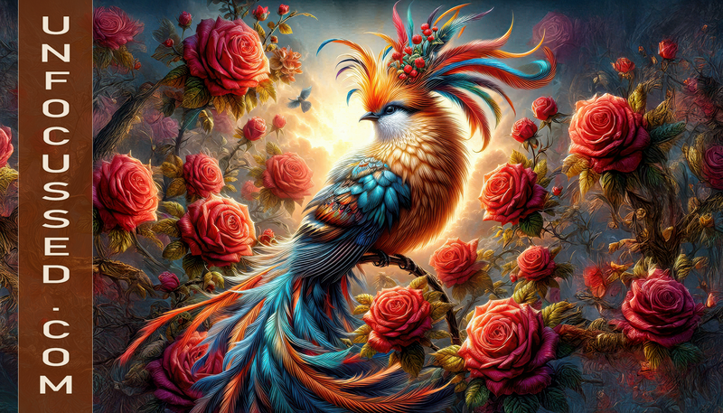 A Feathered Serenade Amid Roses