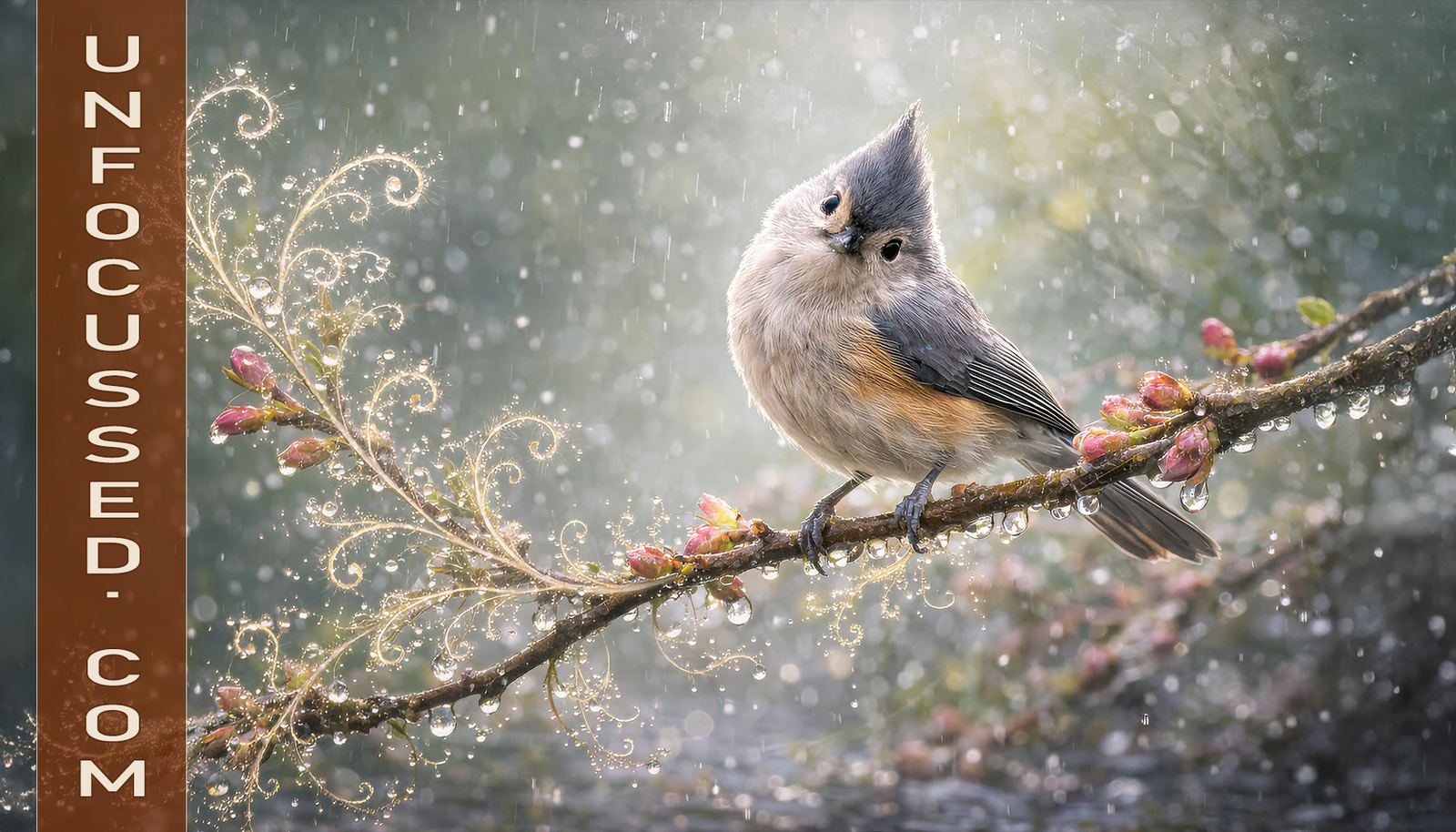 A Tufted Titmouse Pauses the Storm