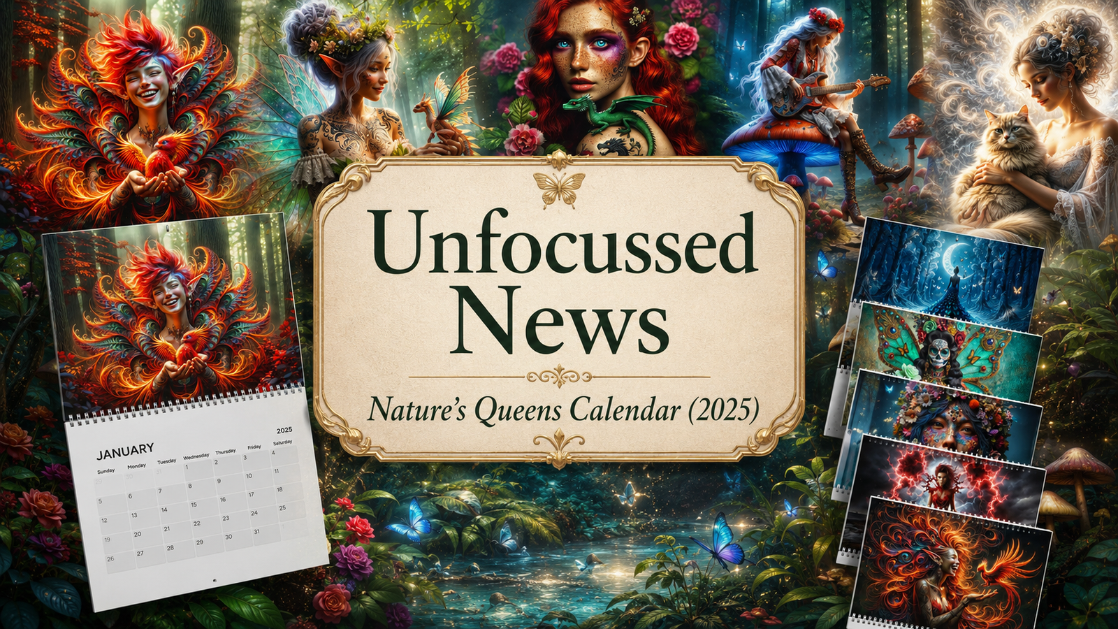 A Year of Female Fantasy Icons - 2025 Calendar