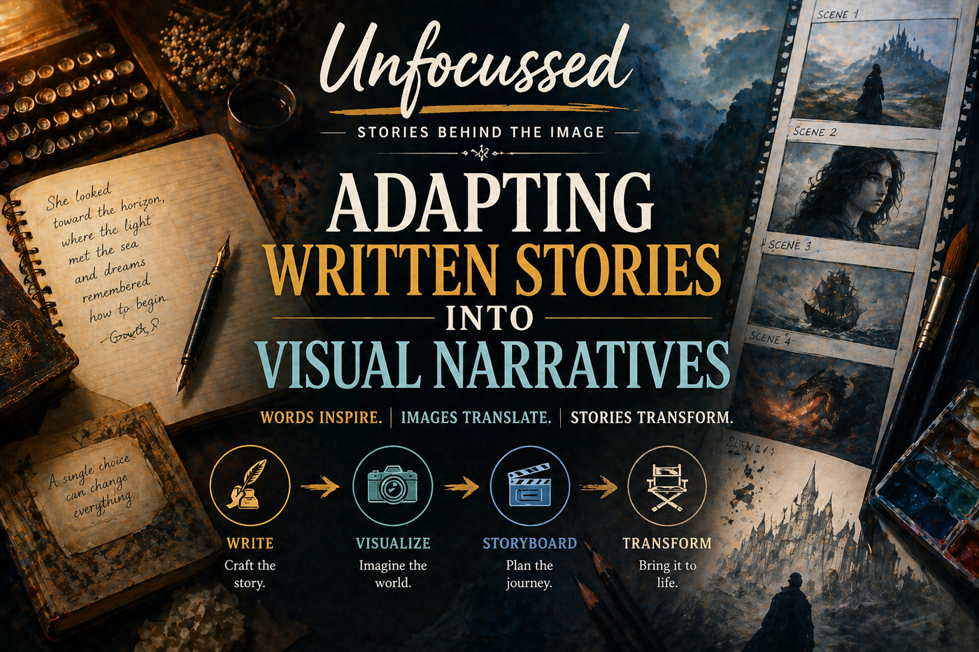 Adapting Written Stories into Visual Narratives