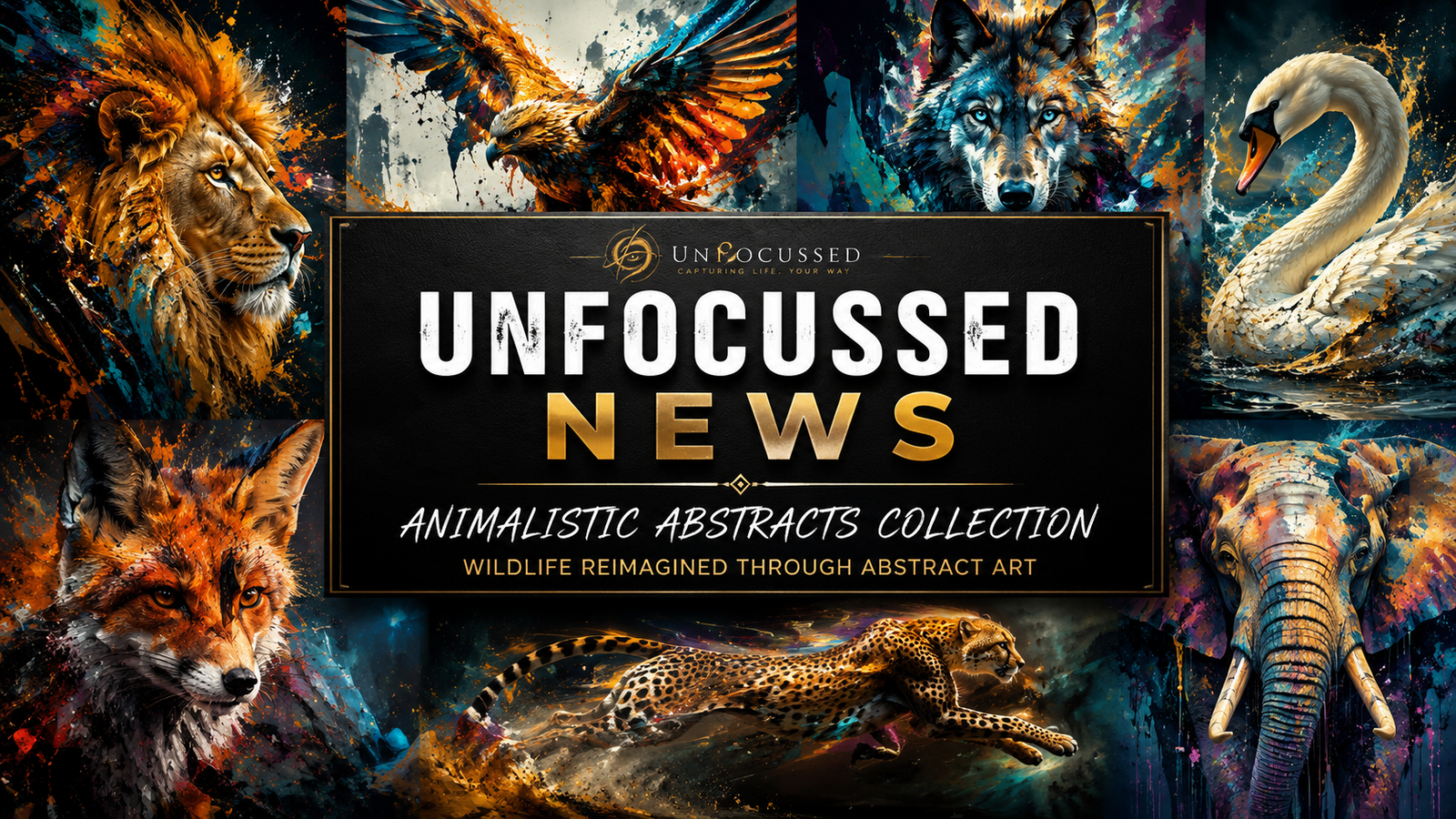 Wildlife reimagined through abstract art