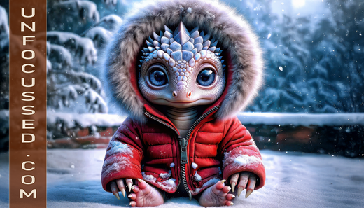 Baby Scales in a Fur-Trimmed Coat