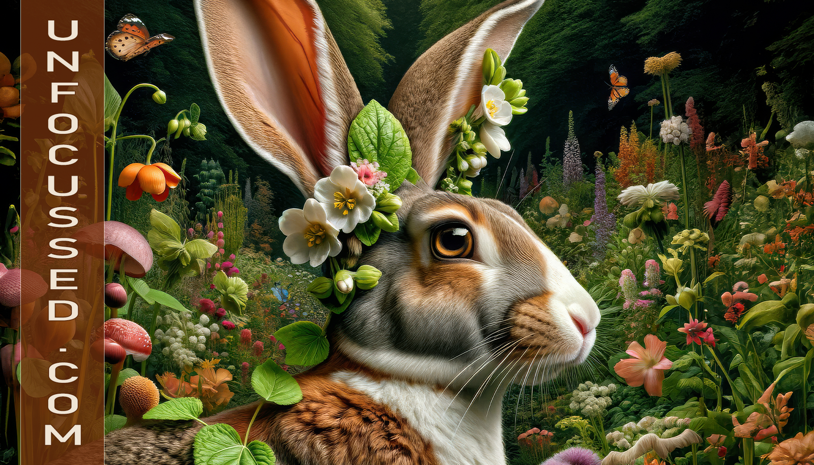 Blossom-Eared Sentinel of the Enchanted Garden