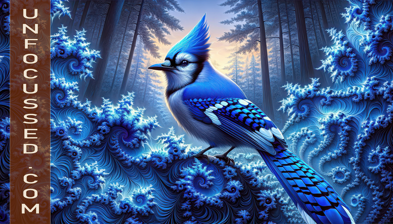 Blue Jay in the Mystic Winterwood