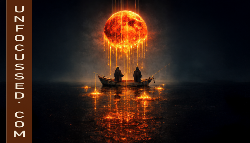 Casting Lines Beneath a Bleeding Moon