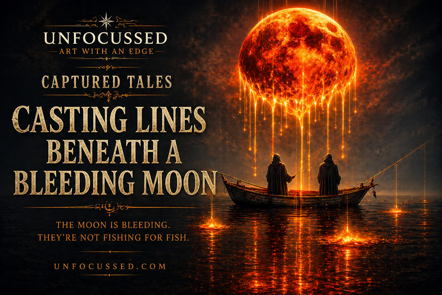 Casting Lines Beneath a Bleeding Moon