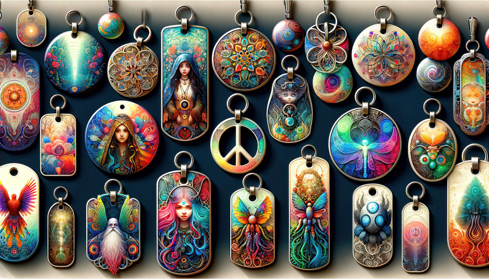 Unlock Your Style: Introducing Our Graphic Keyring Tags Collection