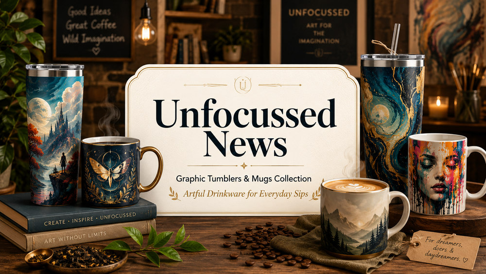 Artful drinkware for imaginative moments