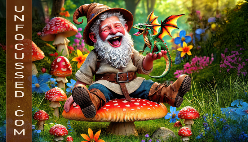 Laughing with Dragons: A Gnome's Joyful Moment