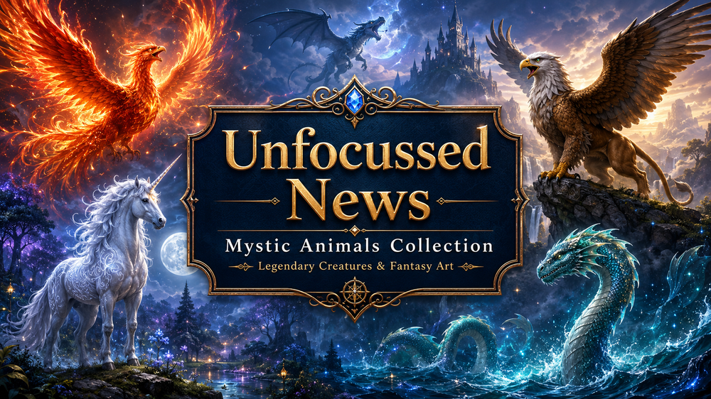 Mystic creatures and celestial landscapes