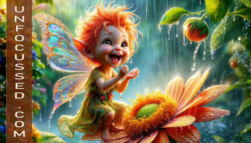 Rain's Whisper: The Frolic of a Forest Pixie