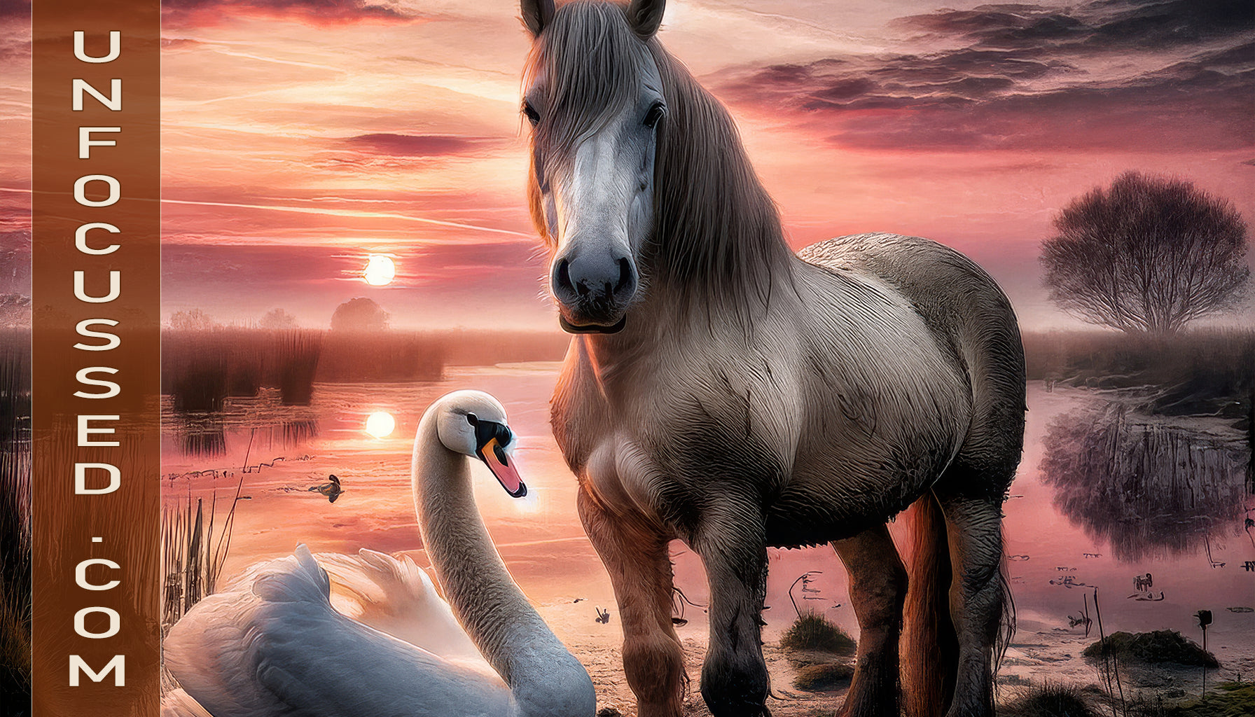 Swan and Steed: A Lakeside Tale