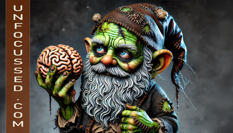 The Enigmatic Zombie Gnome: Brain on the Rocks