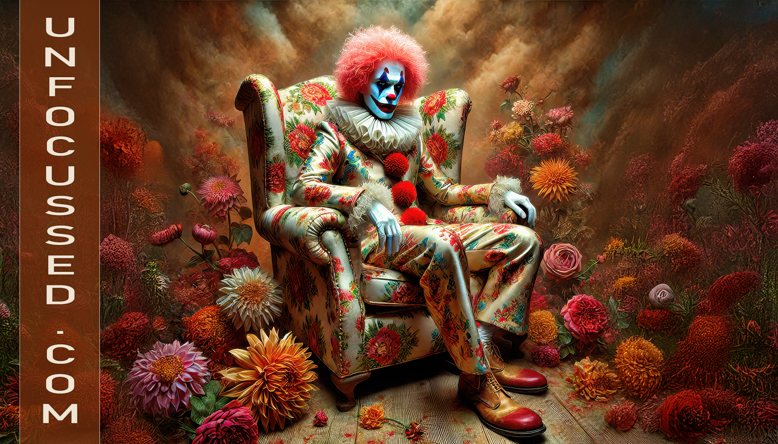 The Floral Jester's Solitude
