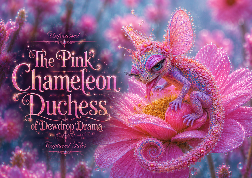 The Pink Chameleon Duchess of Dewdrop Drama Captured Tale
