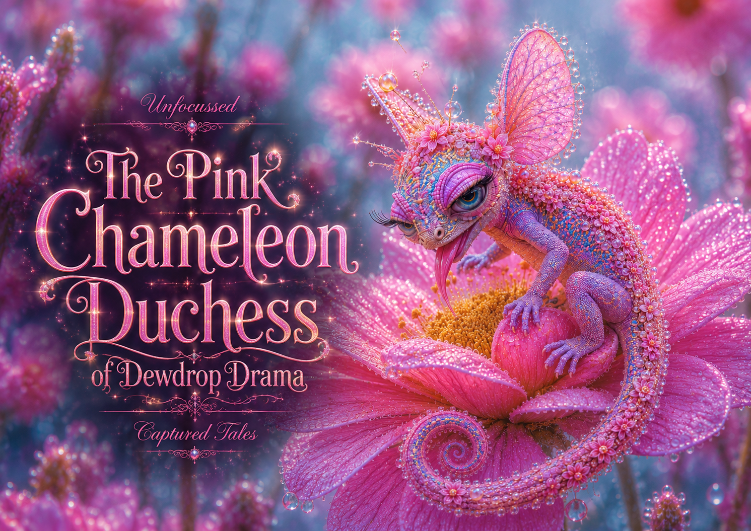 The Pink Chameleon Duchess of Dewdrop Drama Captured Tale