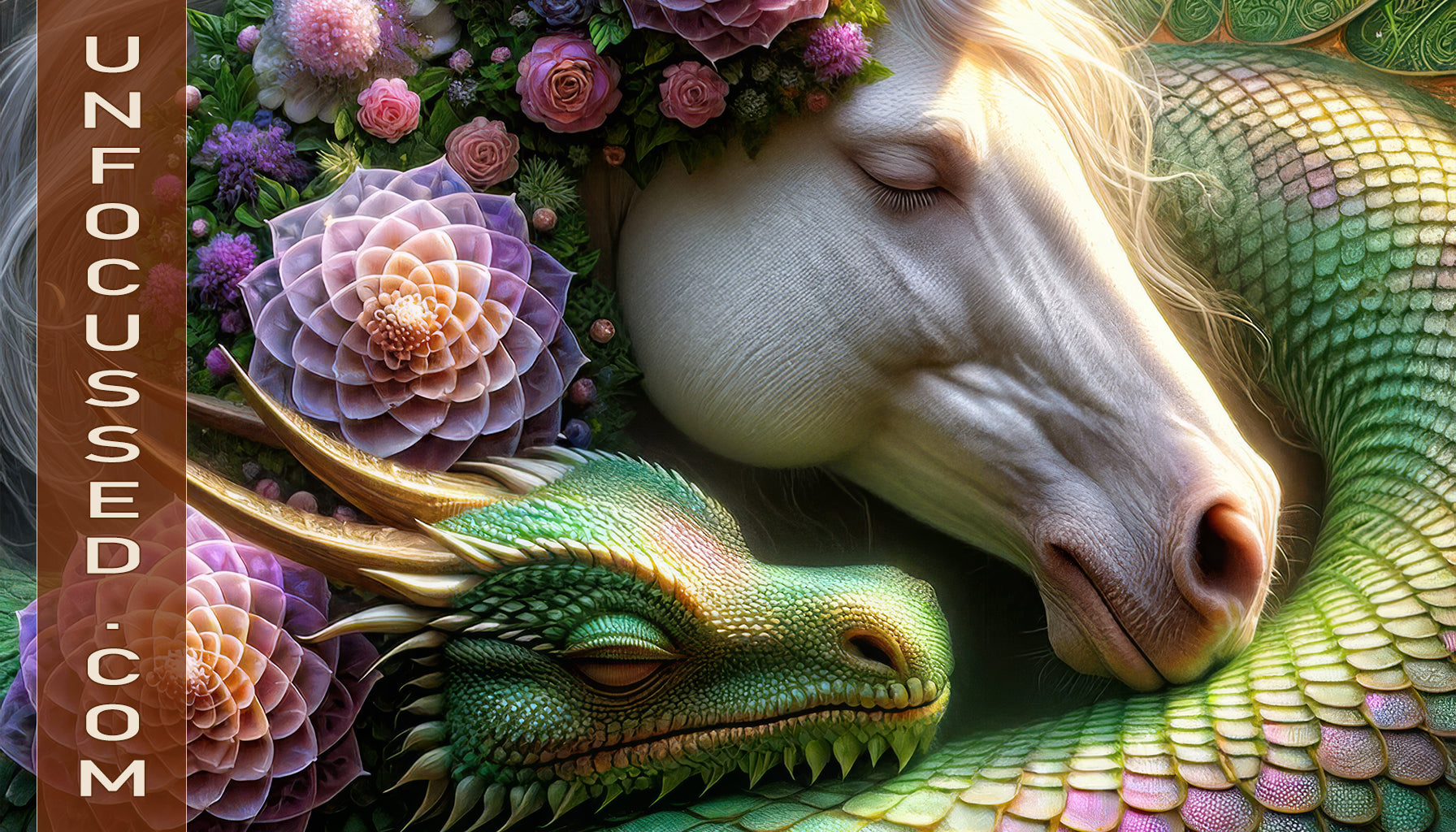 The Serenity of the Fabled: A Unicorn and Dragon's Peace