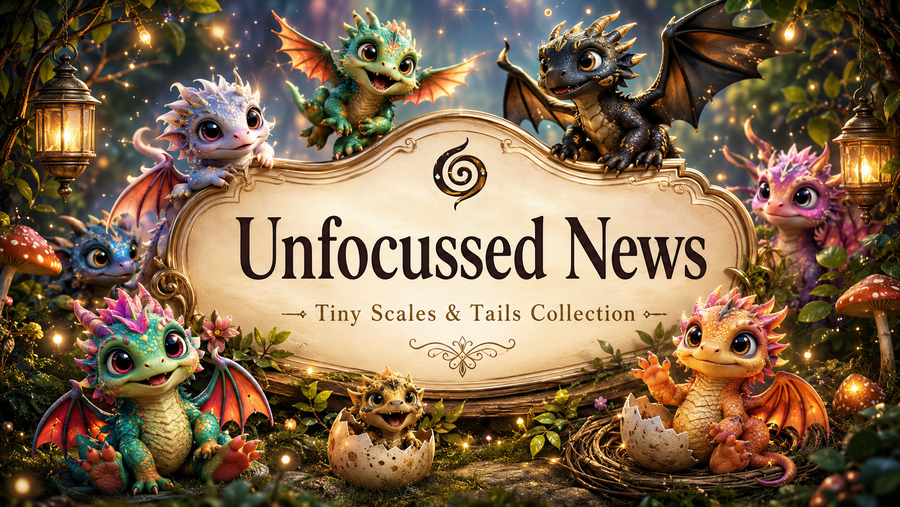 Magical baby dragons in a whimsical forest
